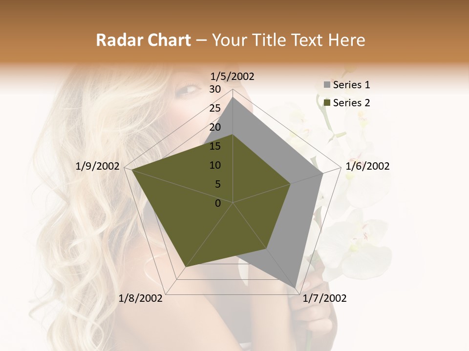 Woman Joy Orchids PowerPoint Template