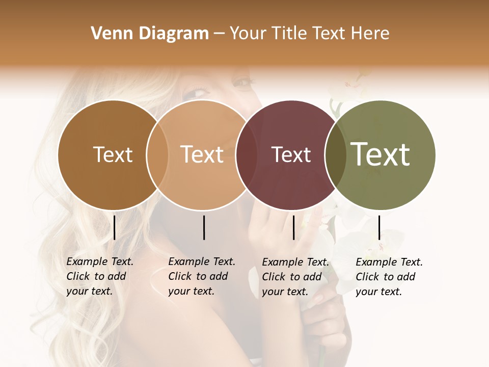 Woman Joy Orchids PowerPoint Template