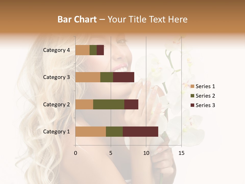 Woman Joy Orchids PowerPoint Template