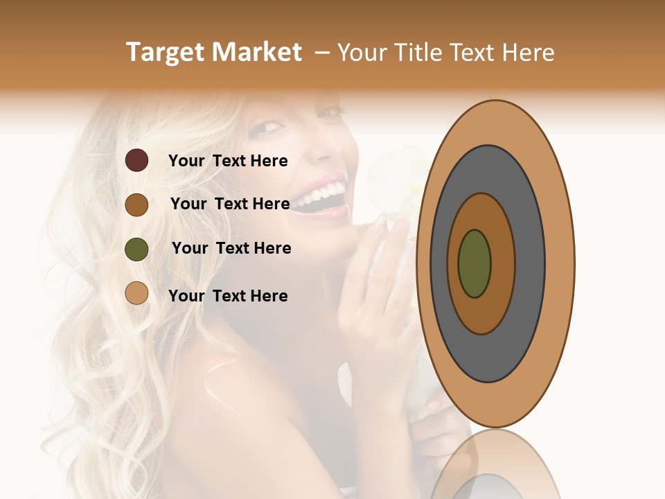 Woman Joy Orchids PowerPoint Template