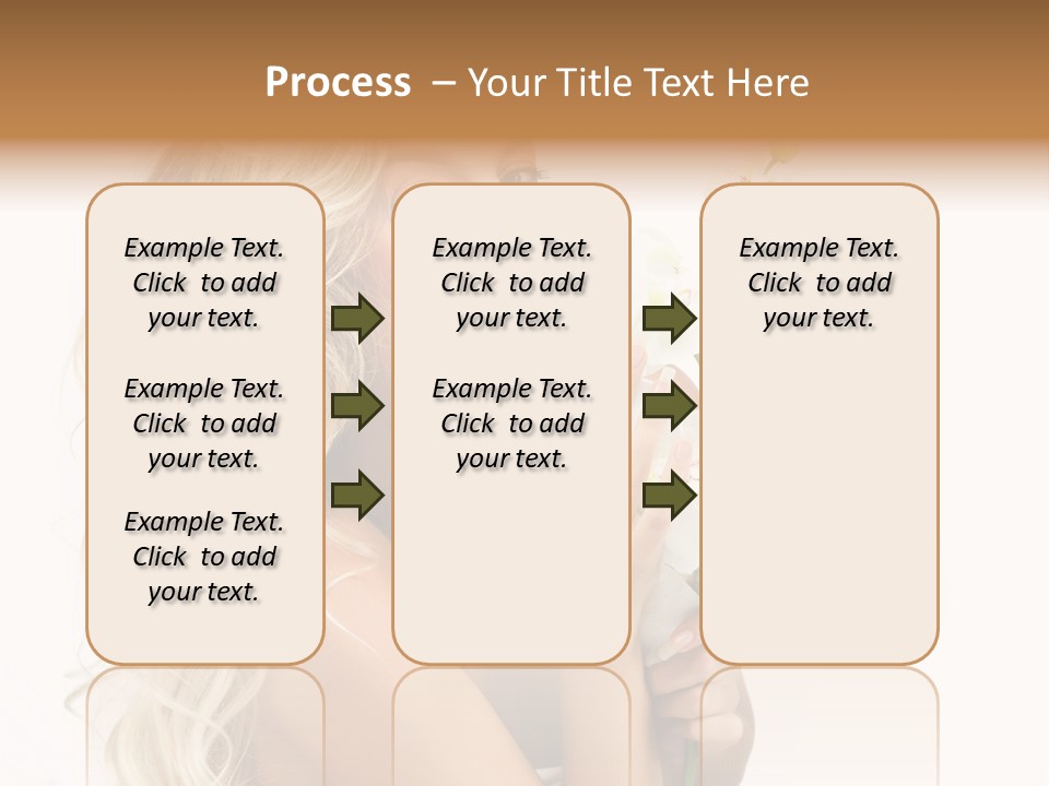 Woman Joy Orchids PowerPoint Template