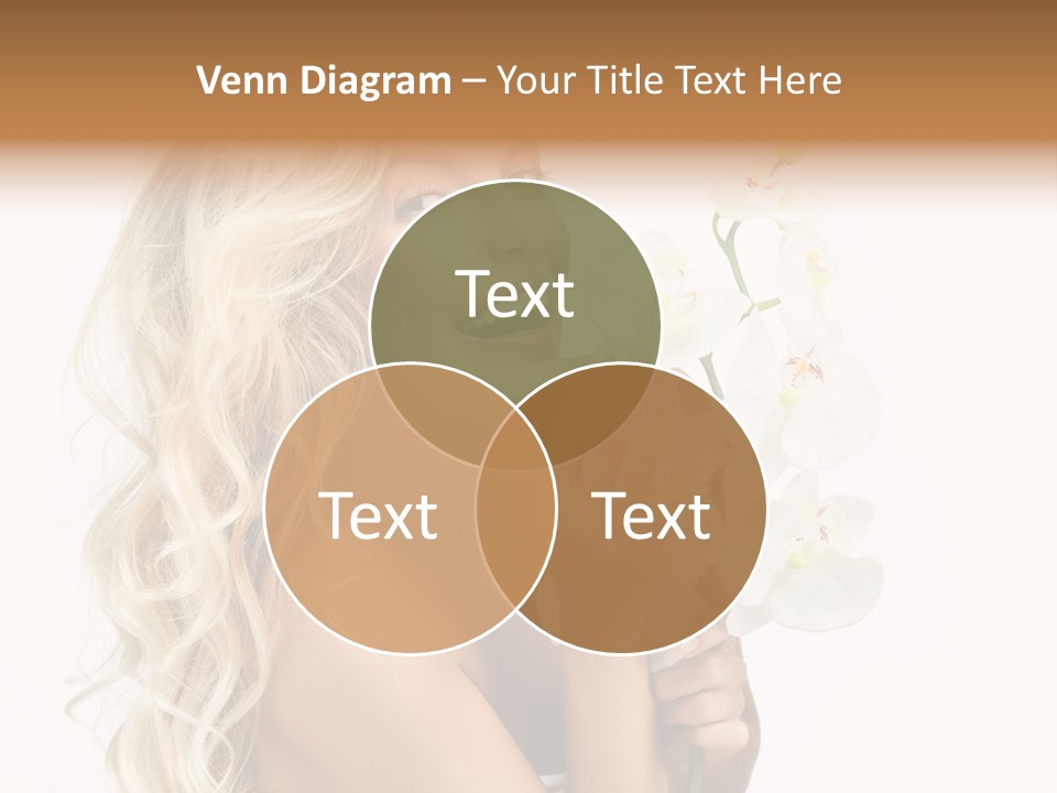 Woman Joy Orchids PowerPoint Template