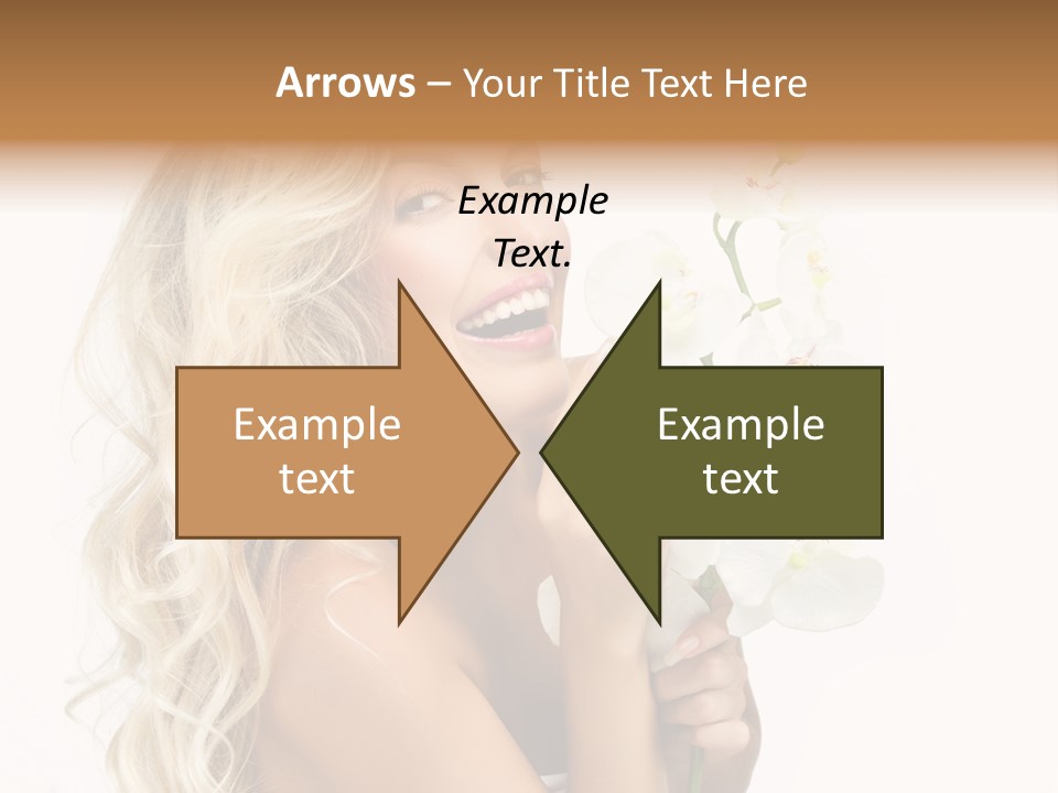 Woman Joy Orchids PowerPoint Template