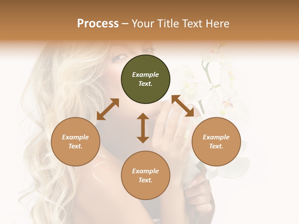 Woman Joy Orchids PowerPoint Template