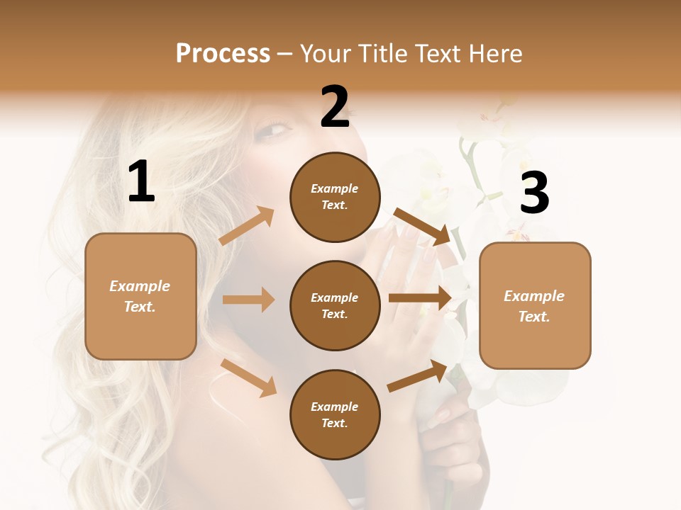 Woman Joy Orchids PowerPoint Template