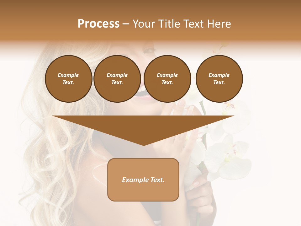 Woman Joy Orchids PowerPoint Template