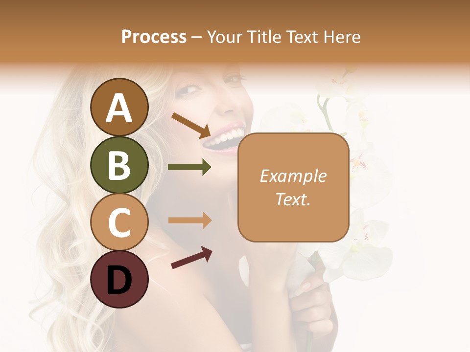 Woman Joy Orchids PowerPoint Template