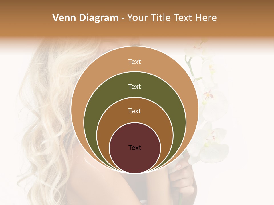 Woman Joy Orchids PowerPoint Template