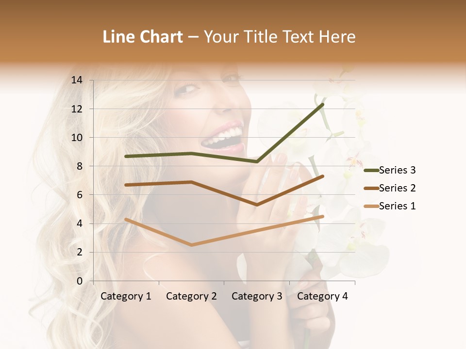 Woman Joy Orchids PowerPoint Template