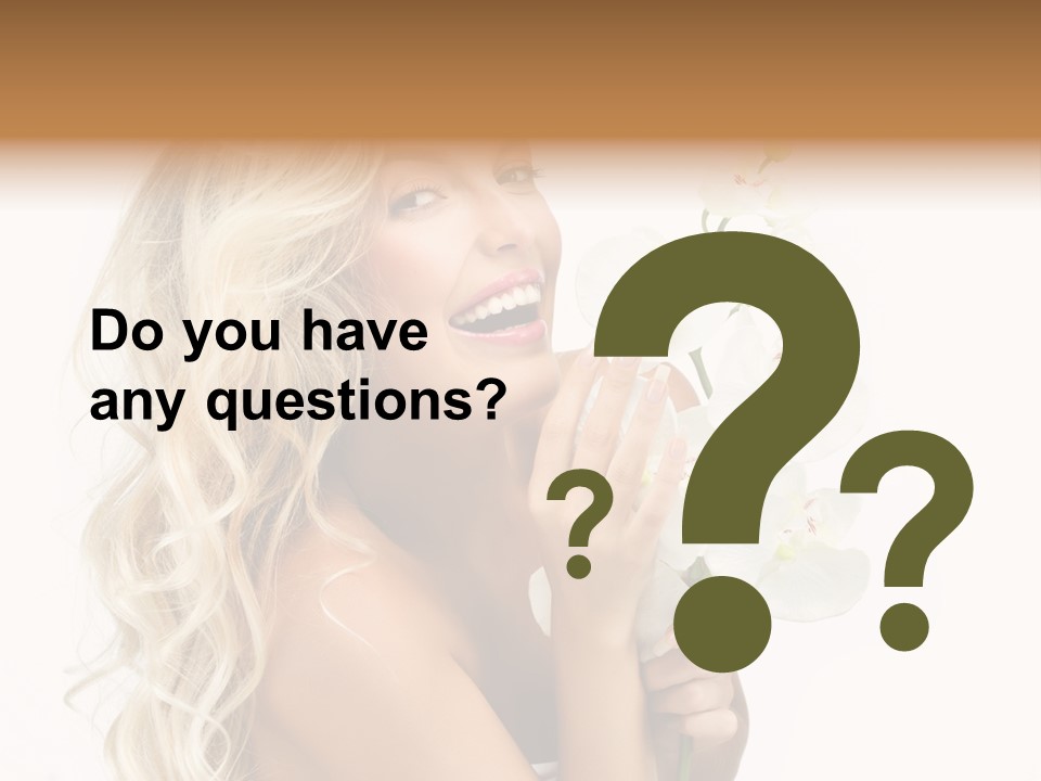 Woman Joy Orchids PowerPoint Template