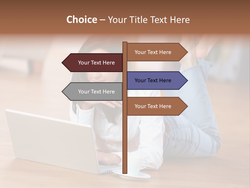 Haare Mobil Ausstrahlung PowerPoint Template