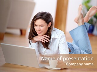 Chatten Bluse Frau PowerPoint Template