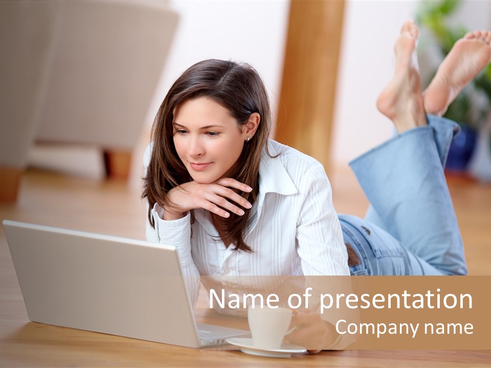 Chatten Bluse Frau PowerPoint Template