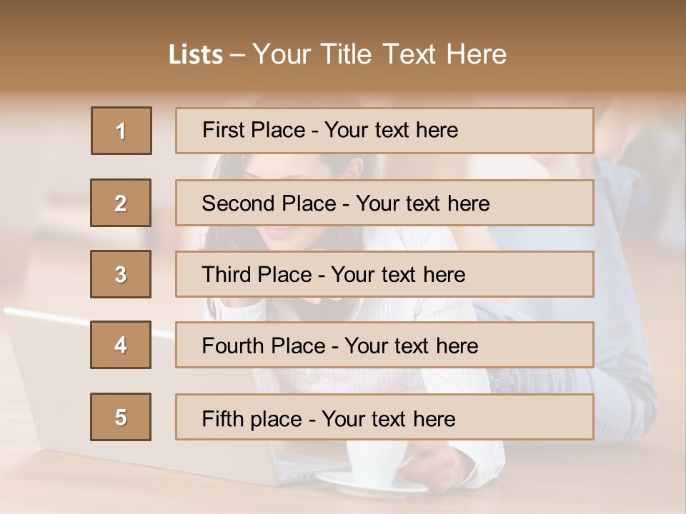 Chatten Bluse Frau PowerPoint Template