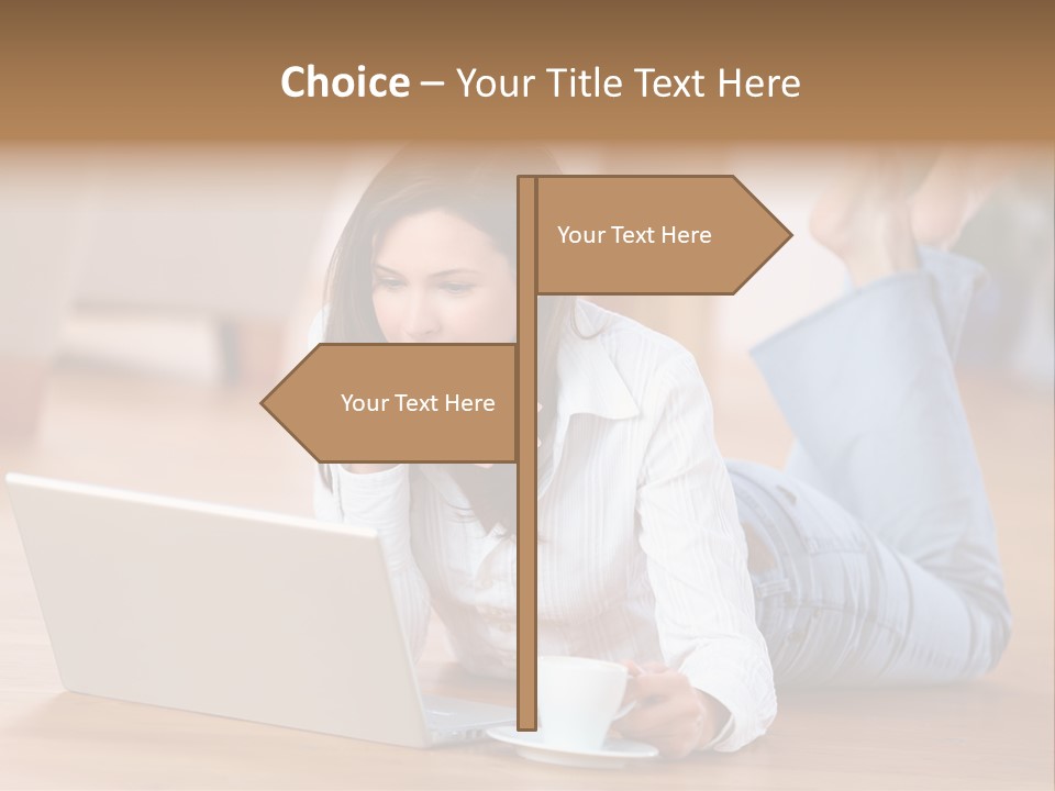 Chatten Bluse Frau PowerPoint Template