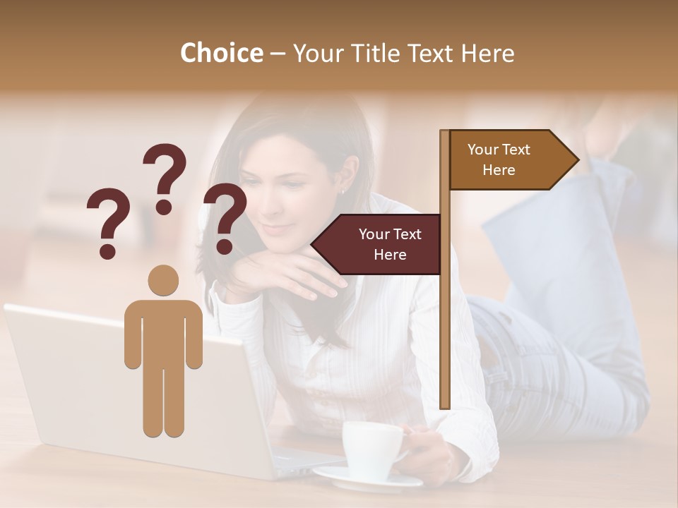 Chatten Bluse Frau PowerPoint Template