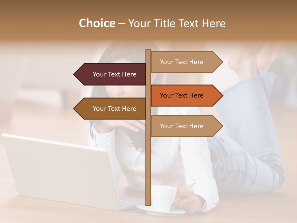 Chatten Bluse Frau PowerPoint Template
