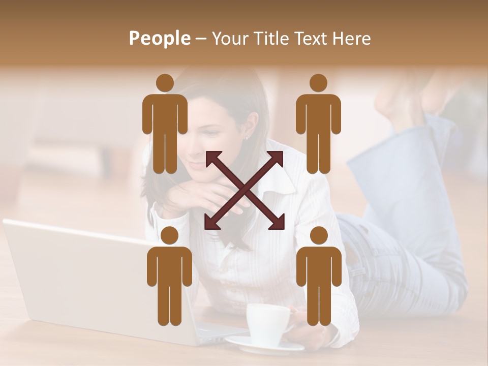Chatten Bluse Frau PowerPoint Template