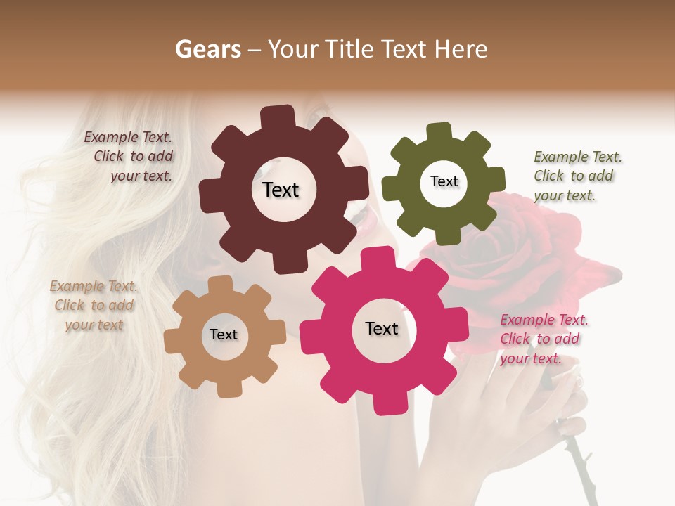 Toothy Smile White Hands PowerPoint Template