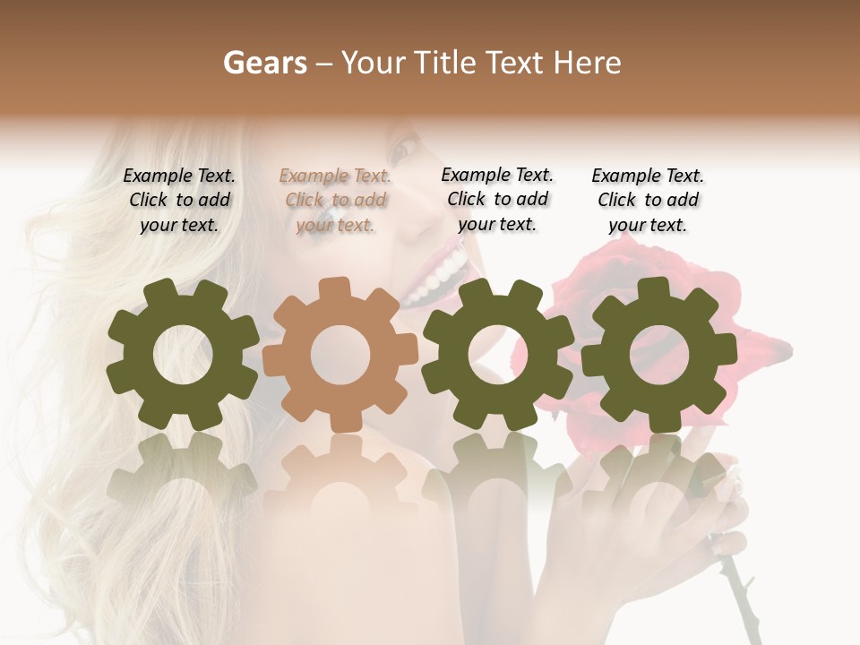 Toothy Smile White Hands PowerPoint Template