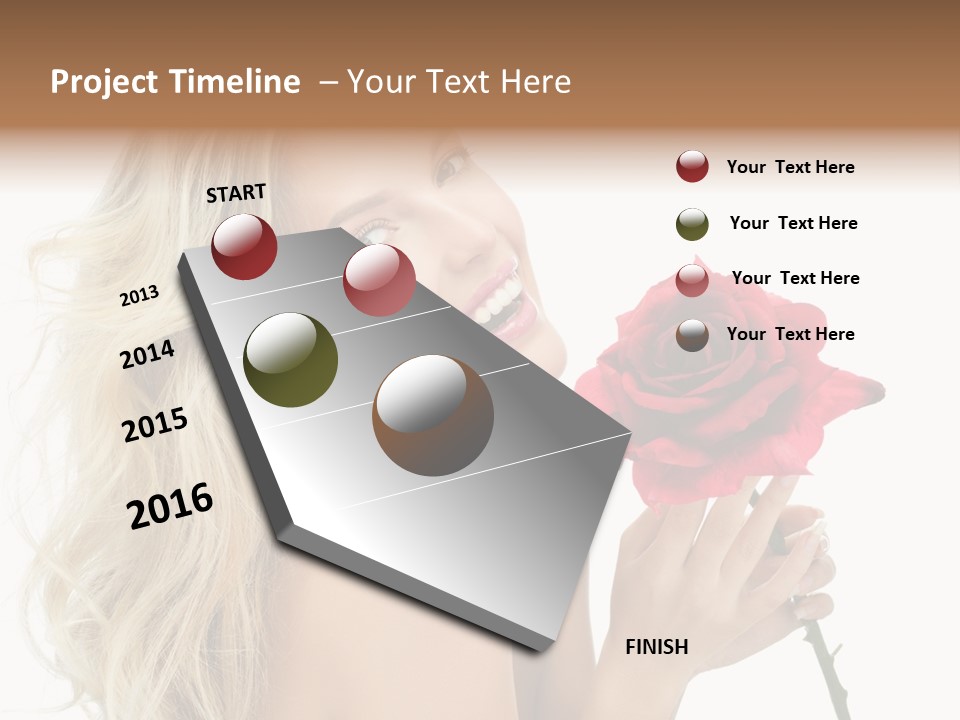 Toothy Smile White Hands PowerPoint Template