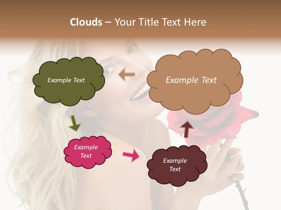Toothy Smile White Hands PowerPoint Template
