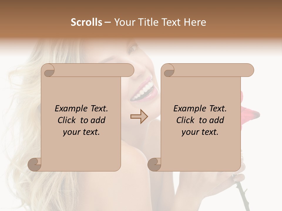 Toothy Smile White Hands PowerPoint Template