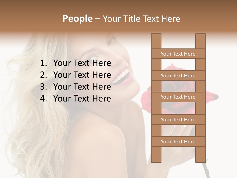 Toothy Smile White Hands PowerPoint Template