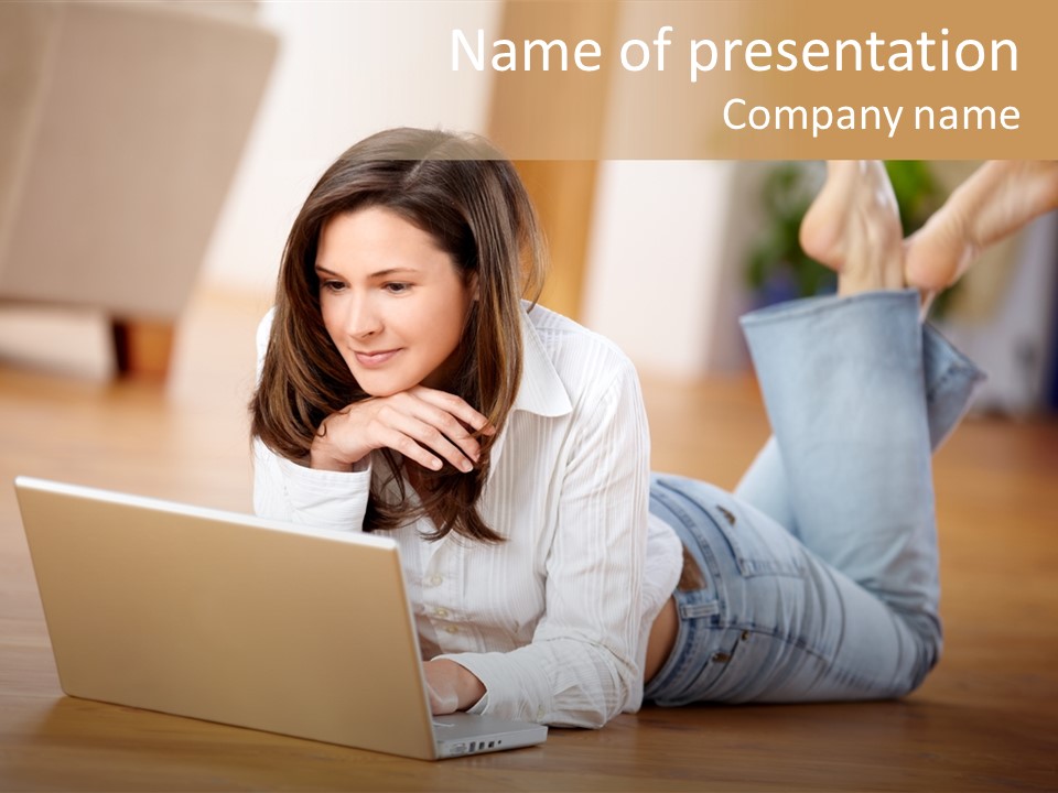 Mobil Braun Entspannung PowerPoint Template