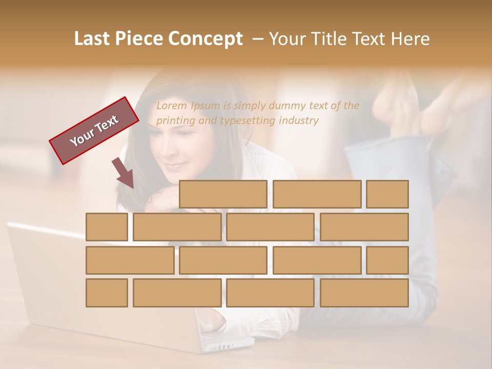Mobil Braun Entspannung PowerPoint Template