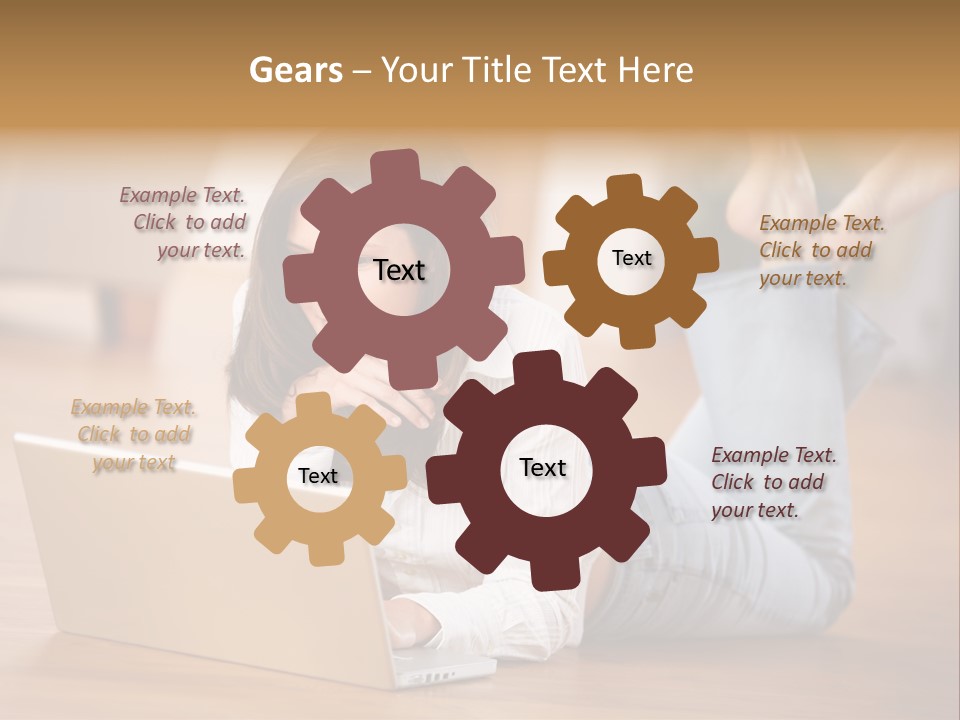 Mobil Braun Entspannung PowerPoint Template