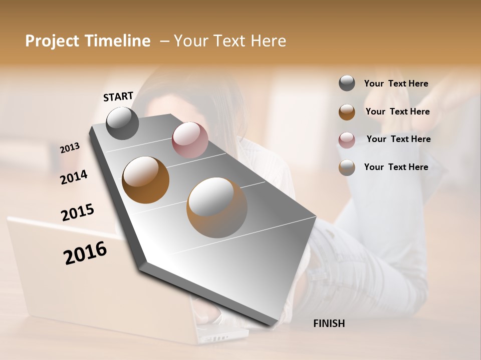 Mobil Braun Entspannung PowerPoint Template
