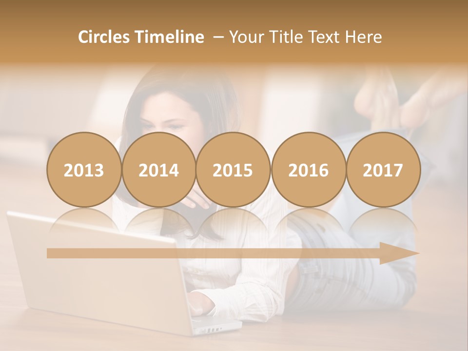 Mobil Braun Entspannung PowerPoint Template