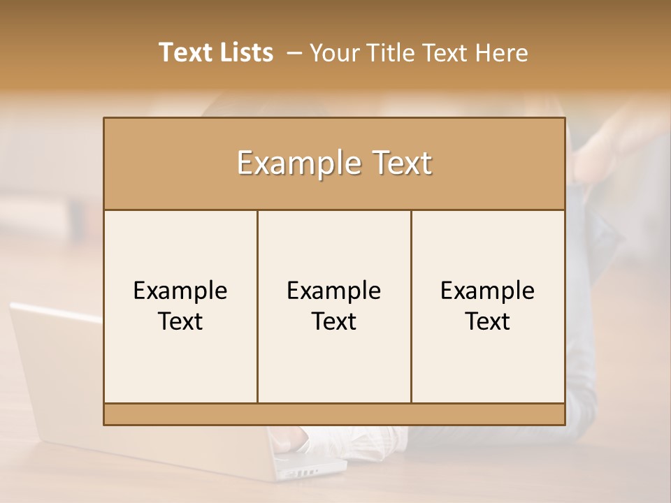 Mobil Braun Entspannung PowerPoint Template