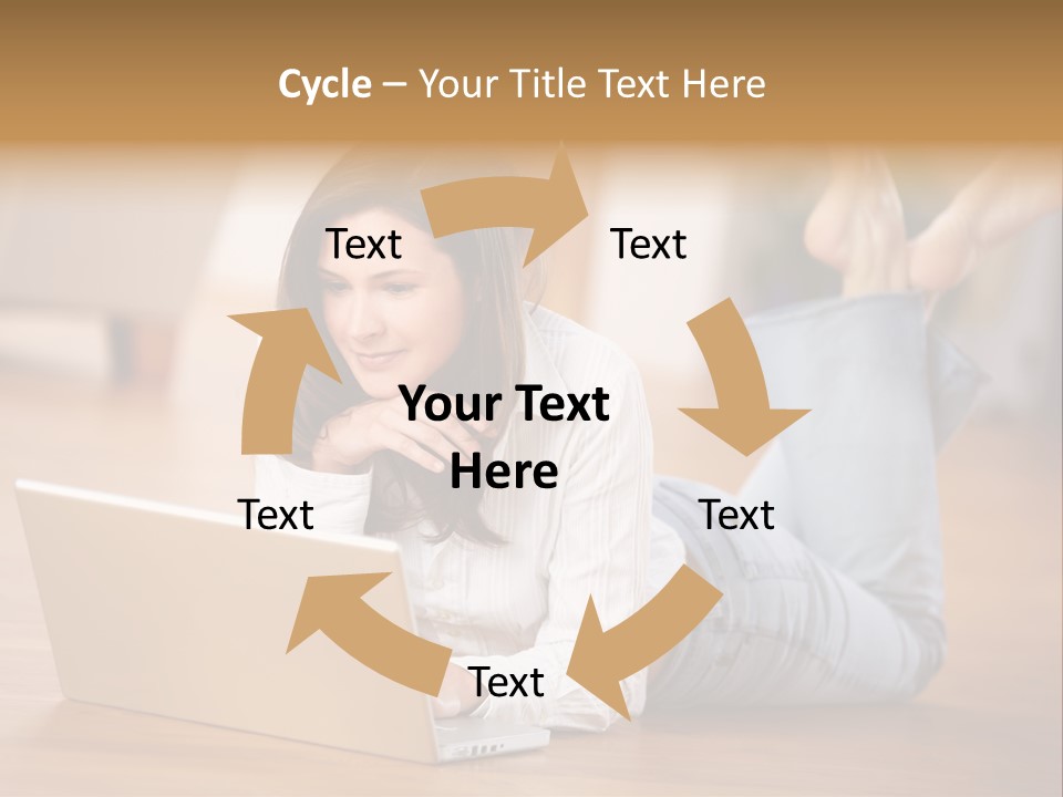 Mobil Braun Entspannung PowerPoint Template