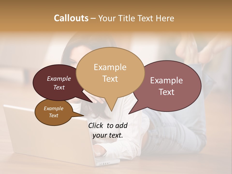 Mobil Braun Entspannung PowerPoint Template