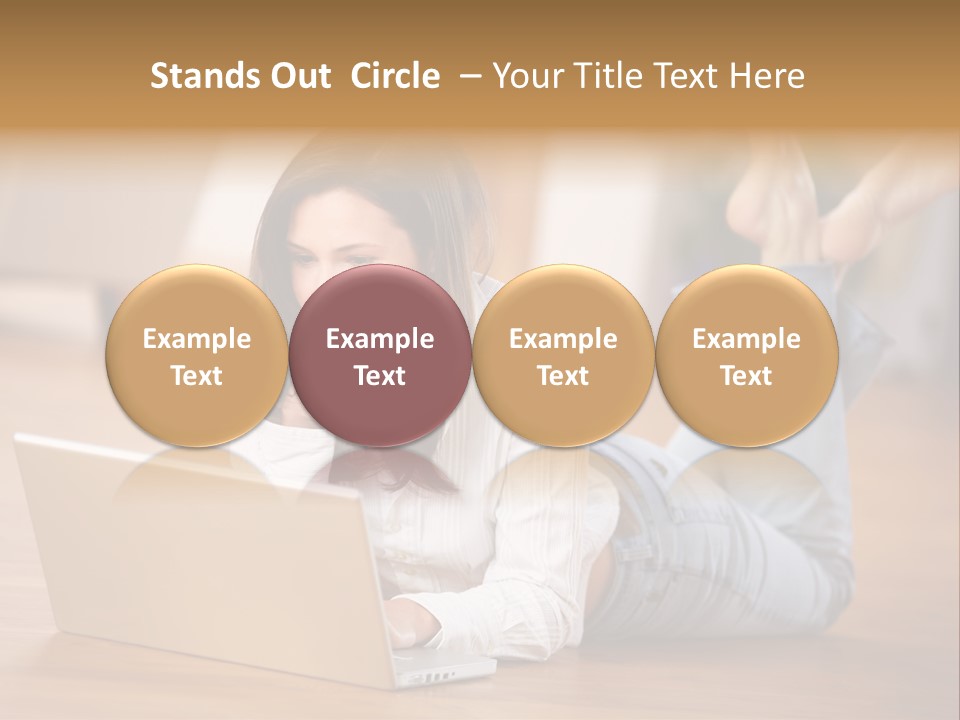 Mobil Braun Entspannung PowerPoint Template