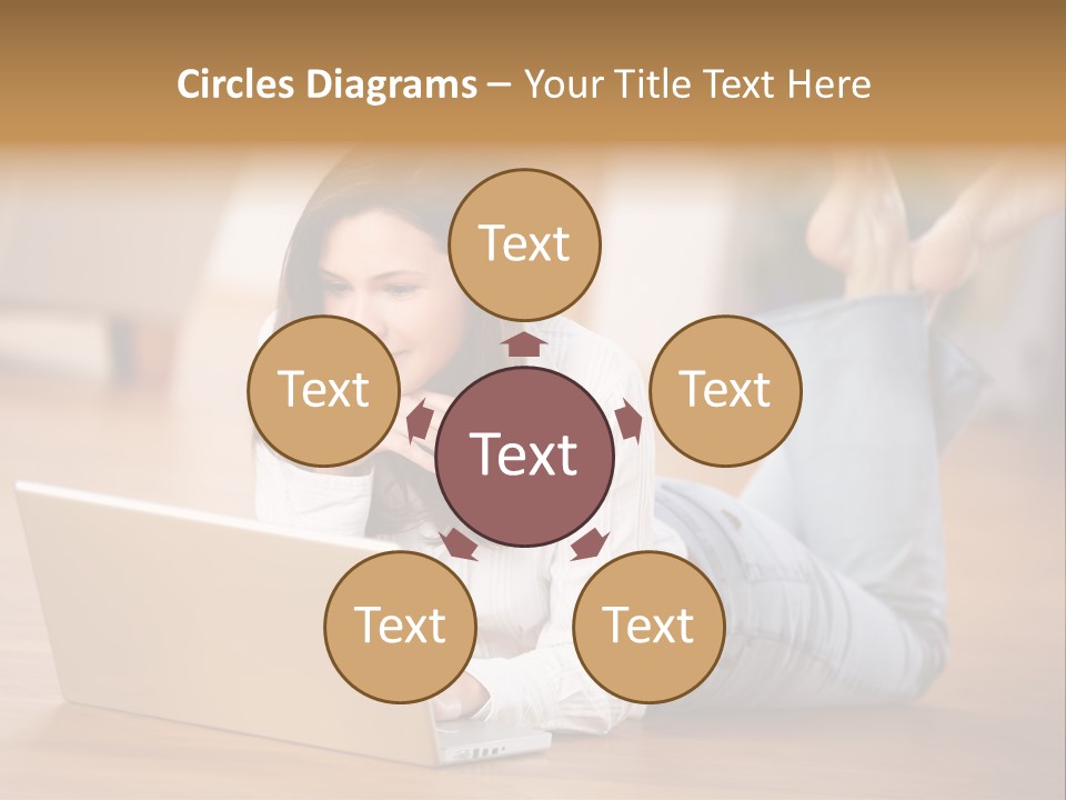 Mobil Braun Entspannung PowerPoint Template