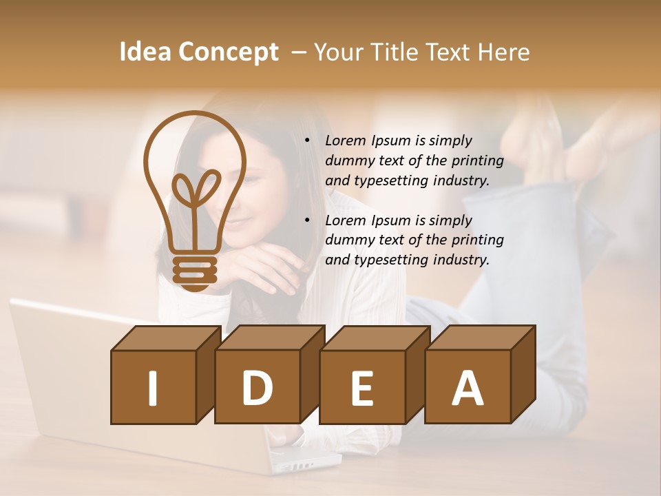 Mobil Braun Entspannung PowerPoint Template