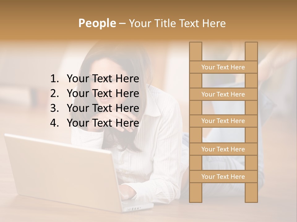 Mobil Braun Entspannung PowerPoint Template