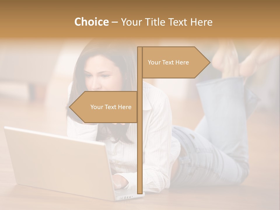 Mobil Braun Entspannung PowerPoint Template