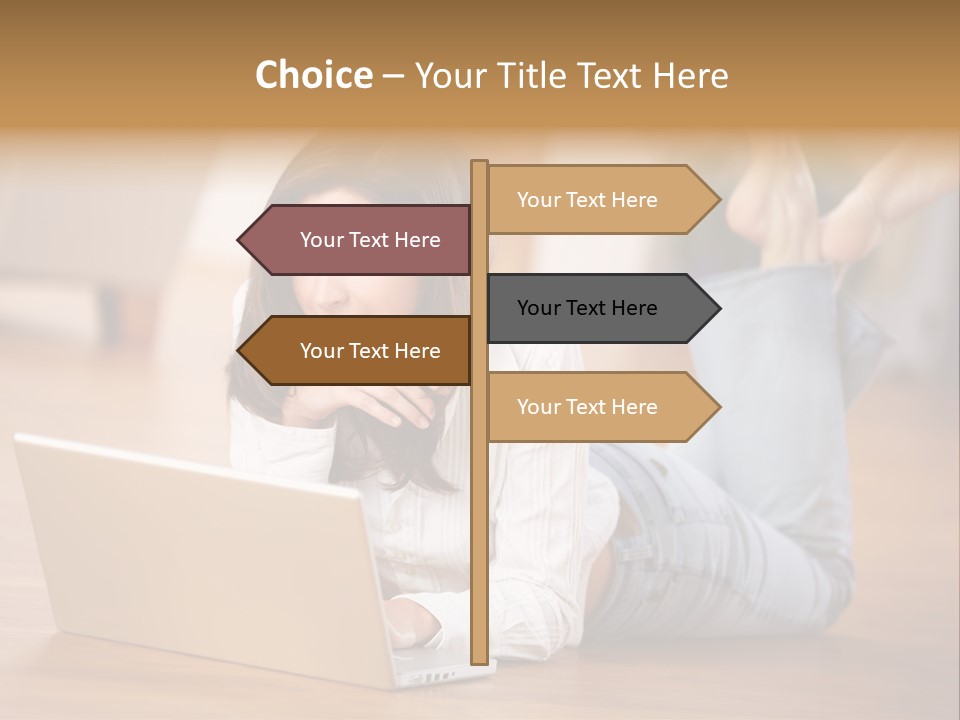 Mobil Braun Entspannung PowerPoint Template