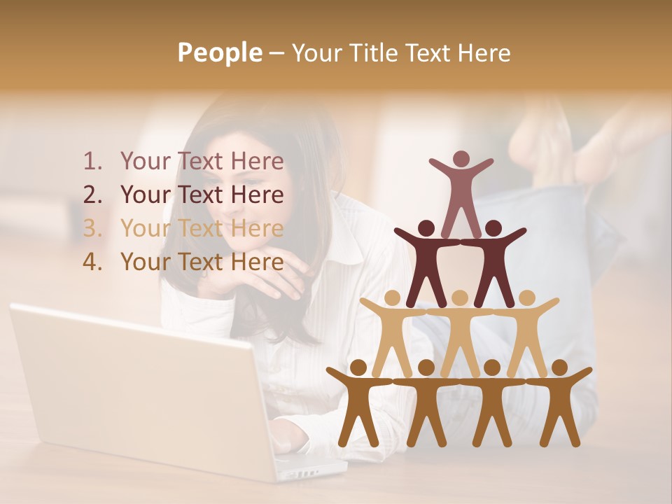 Mobil Braun Entspannung PowerPoint Template