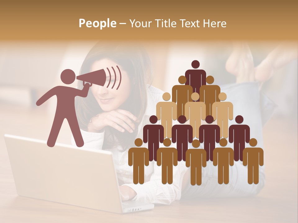 Mobil Braun Entspannung PowerPoint Template