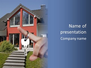 Beziehen Haus Treppe PowerPoint Template