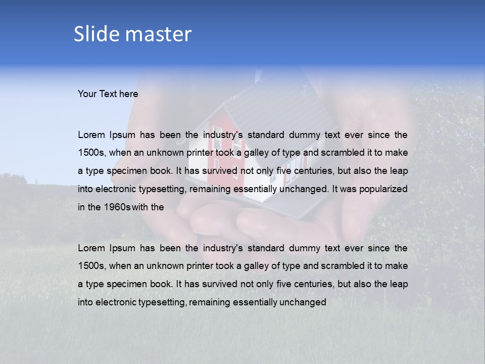 Eigentum Baugebiet Familie PowerPoint Template