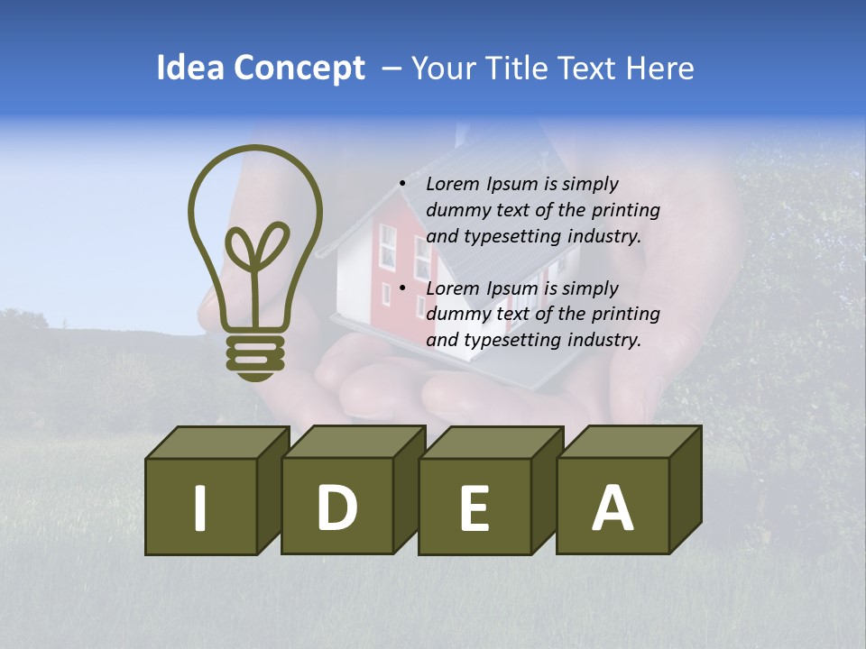 Eigentum Baugebiet Familie PowerPoint Template