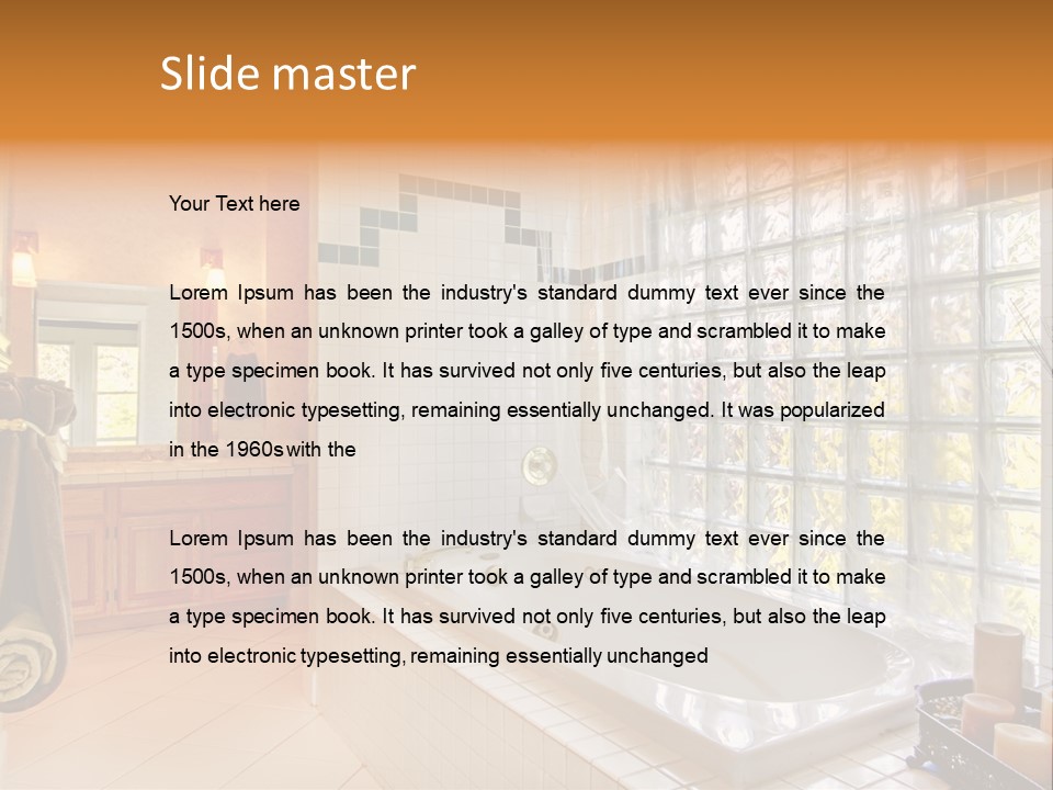 Sink American Bathtub PowerPoint Template