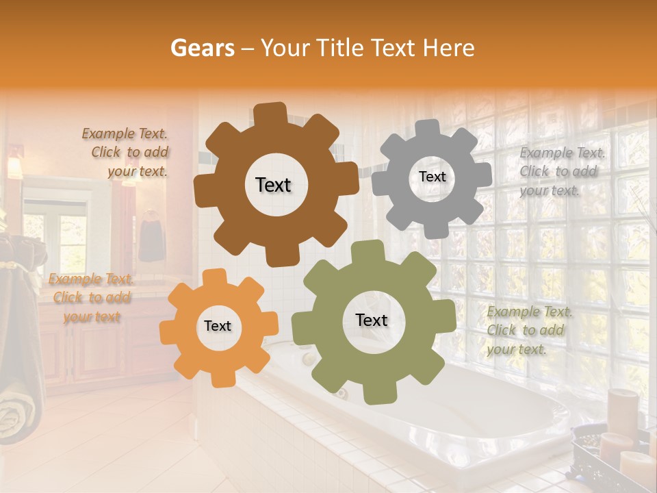 Sink American Bathtub PowerPoint Template