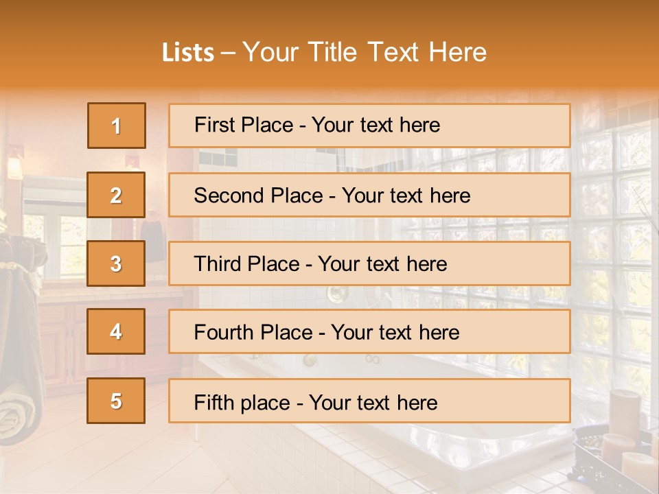 Sink American Bathtub PowerPoint Template